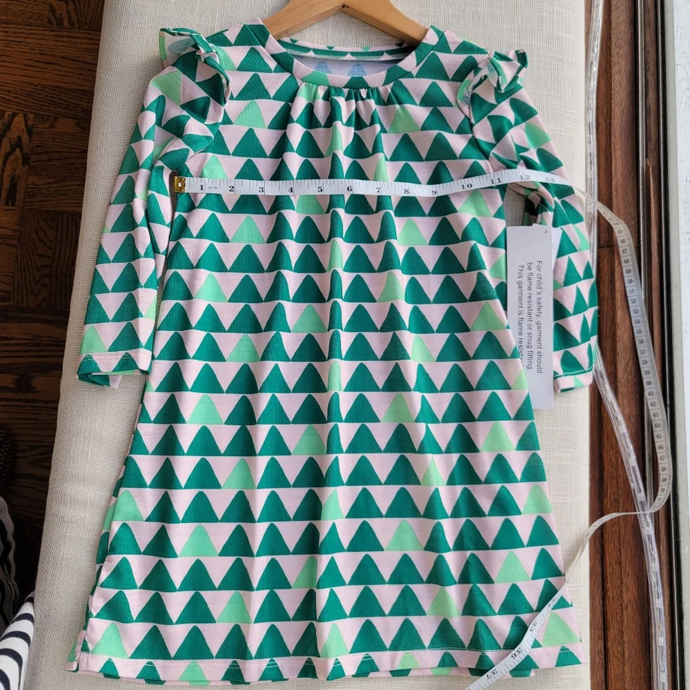New! Girl’s sz 2-3 J.Crew Christmas Trees Ruffle-trim Nightgown Crewcuts NWT